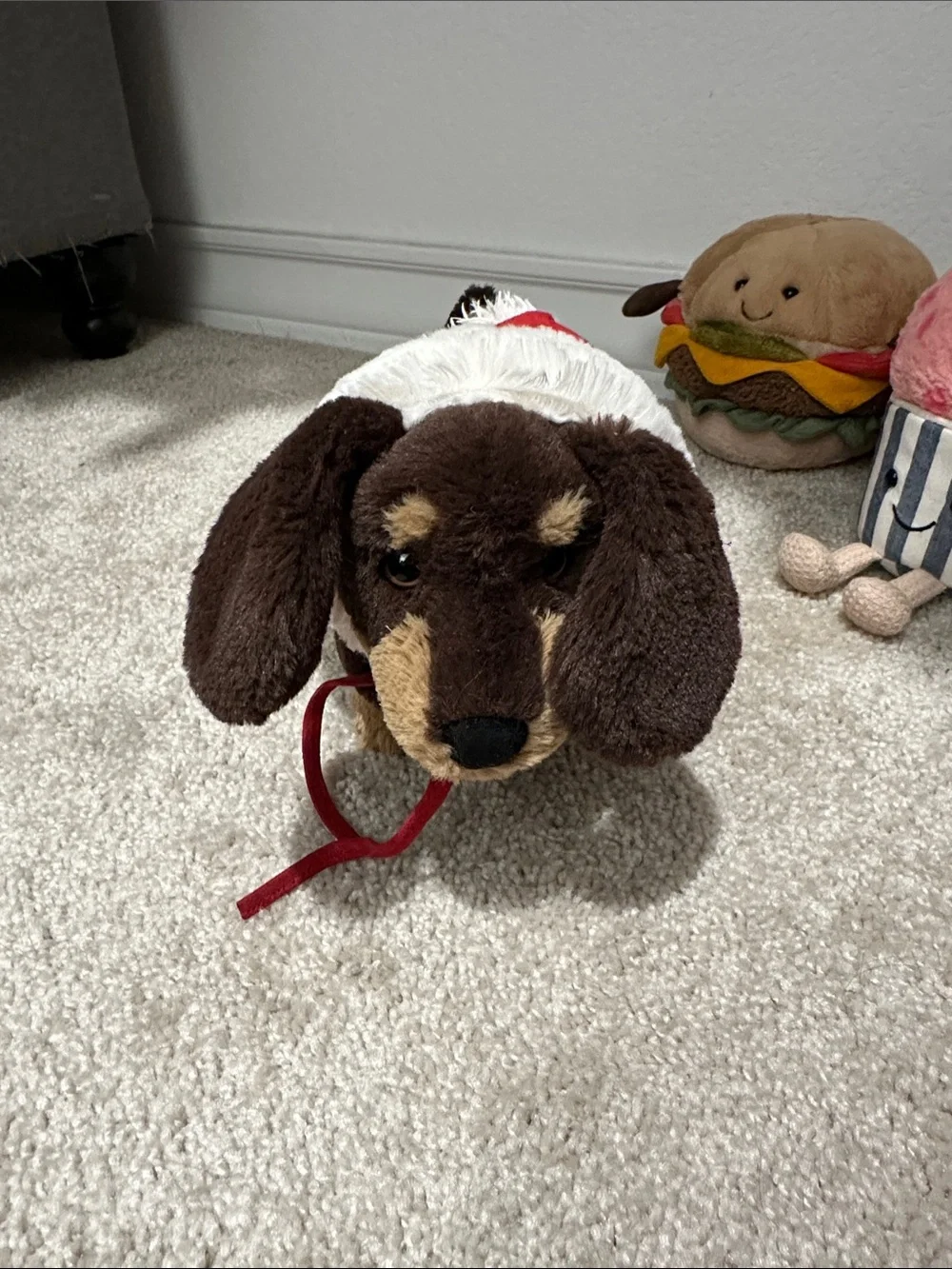 Jelly Cat Christmas weenie dog